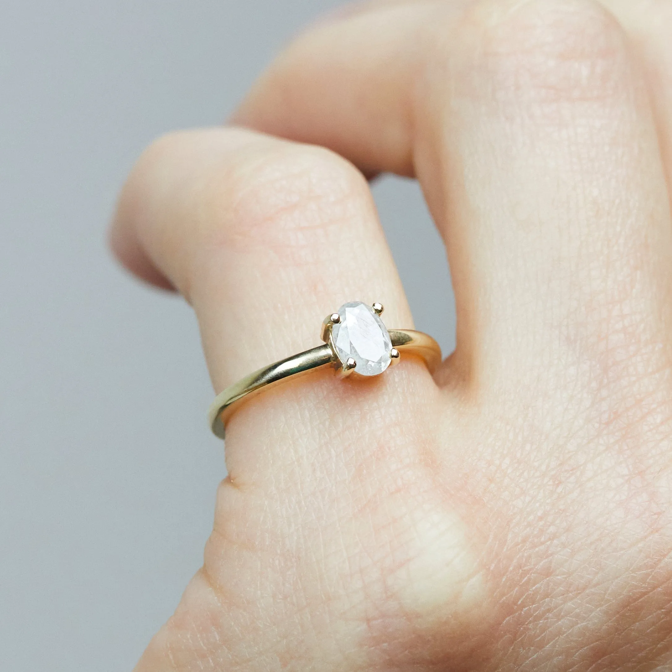 0.40ct Oval Icy White Diamond Juno Ring