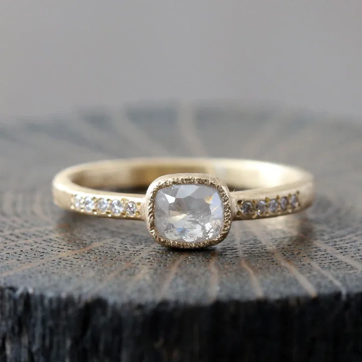 0.46ct icy grey diamond ring