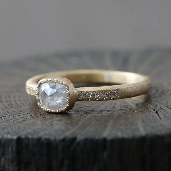 0.46ct icy grey diamond ring