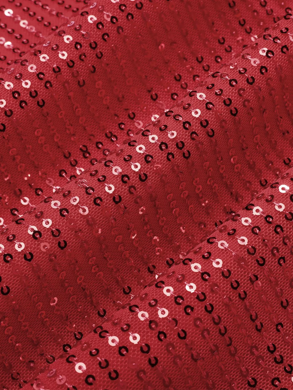 1930s Solid Sequined Split Long Skirt