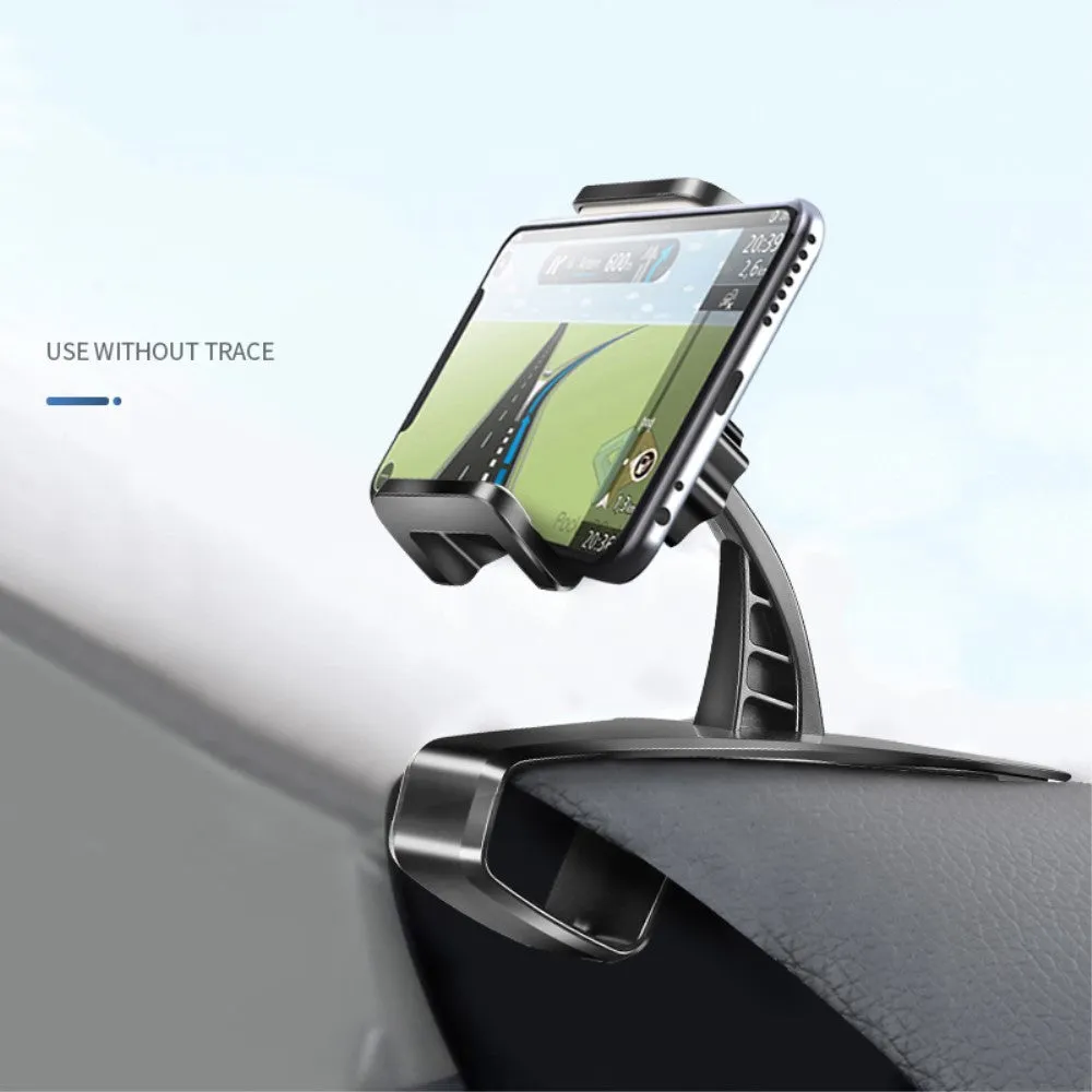 3 in 1 Car GPS Smartphone Holder: Dashboard / Visor Clamp   AC Grid Clip for Sharp AQUOS PHONE mini SH-M03 (2016) - Black