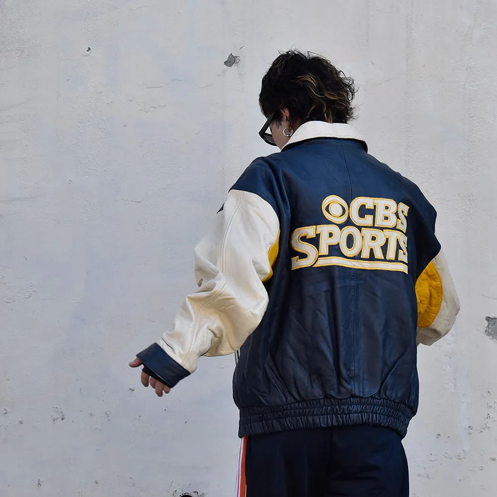 80's～ VIA VENETO “CBS Sports” レザージャケット 231117H