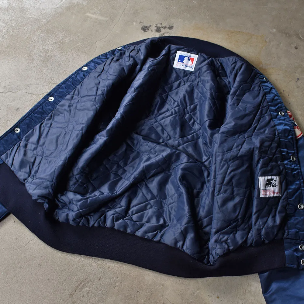 90's　STARTER/スターター "MLB New York Yankees" ナイロン スタジャン アワードジャケット　230331H