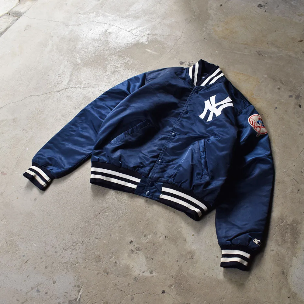 90's　STARTER/スターター "MLB New York Yankees" ナイロン スタジャン アワードジャケット　230331H