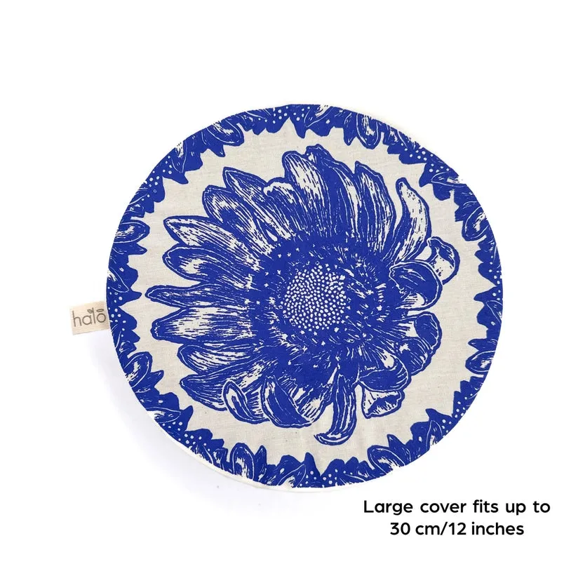 African Flowers Large Round Dish Cover
