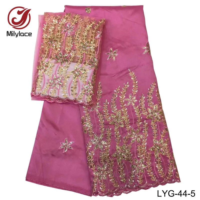 African George lace Fabric embroidery lace fabric for wedding