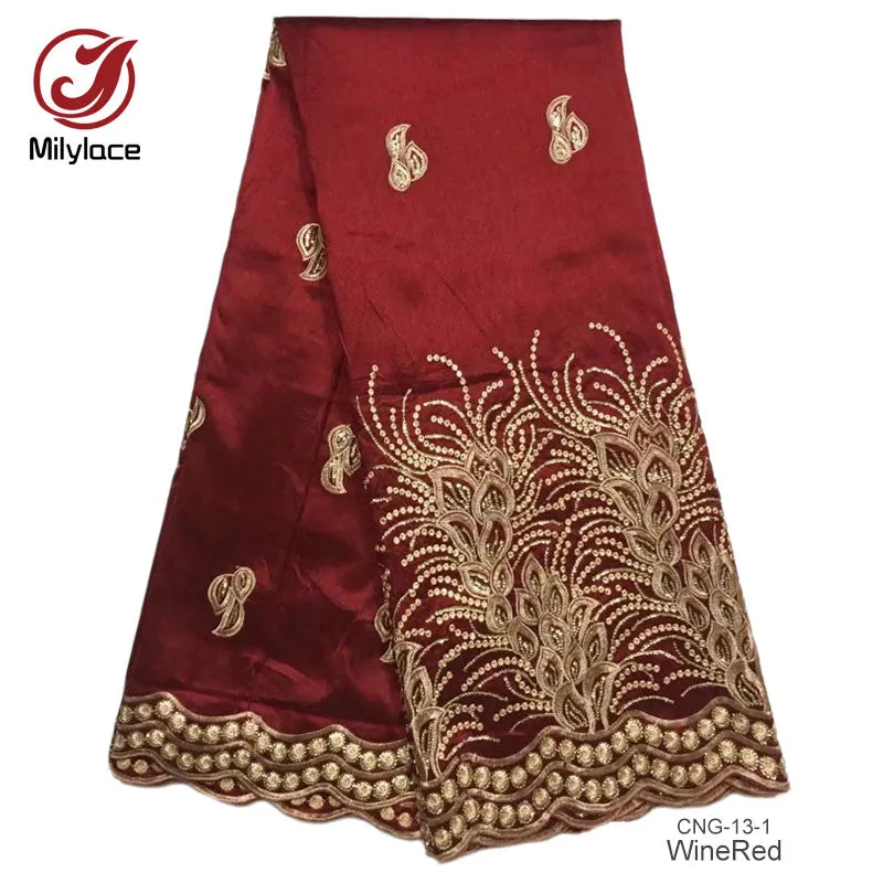 African George lace Fabric embroidery lace fabric for wedding