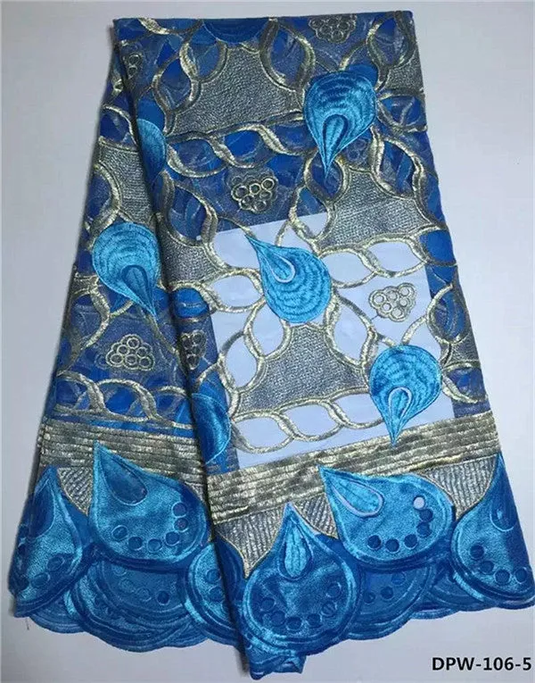 African tulle lace tissue sequins lace fabric nigerian embroidery