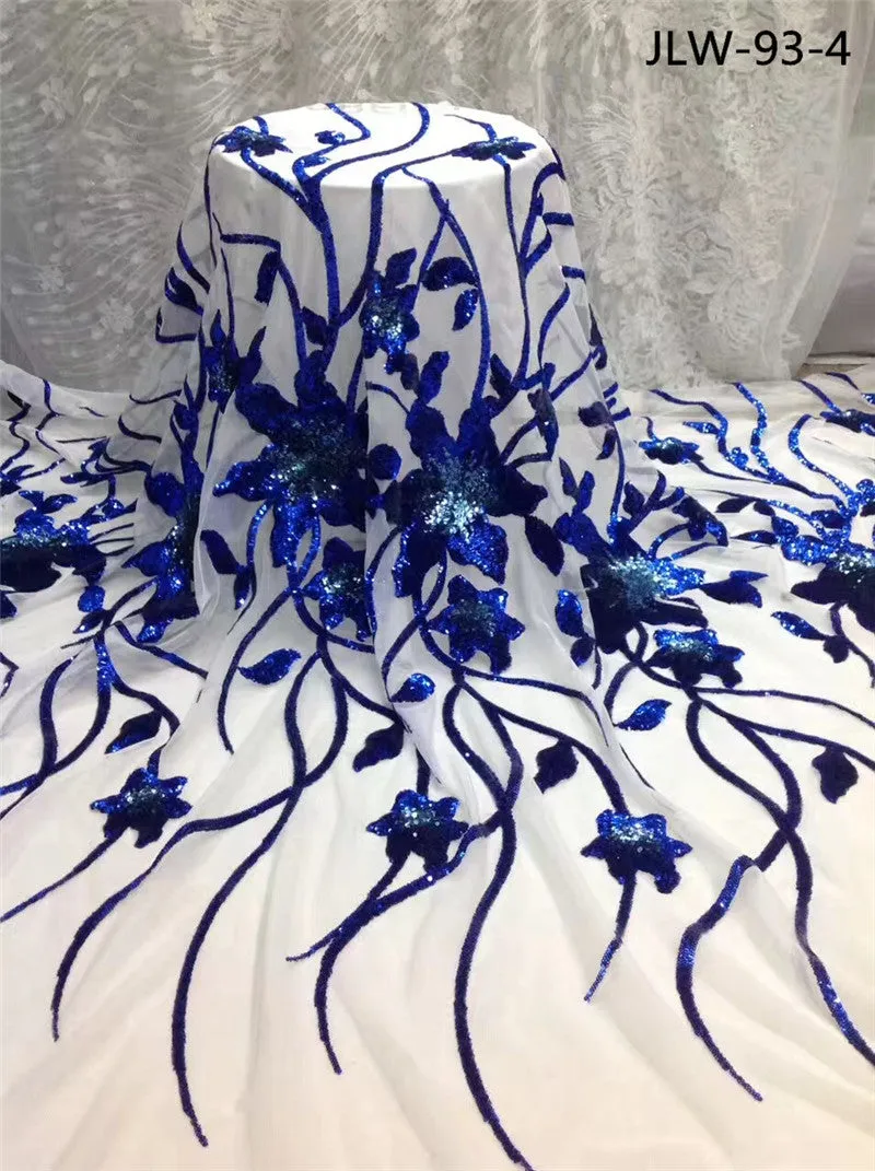 African tulle lace tissue sequins lace fabric nigerian embroidery