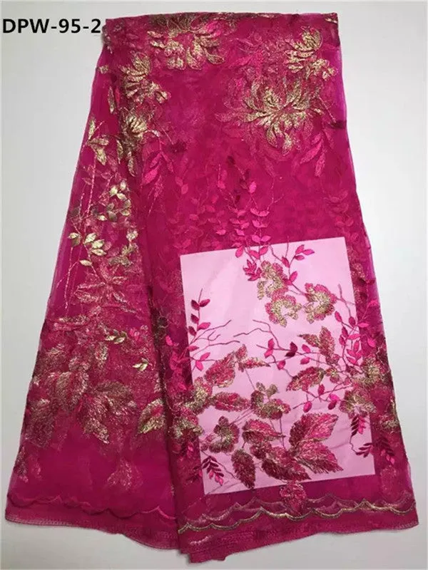 African tulle lace tissue sequins lace fabric nigerian embroidery