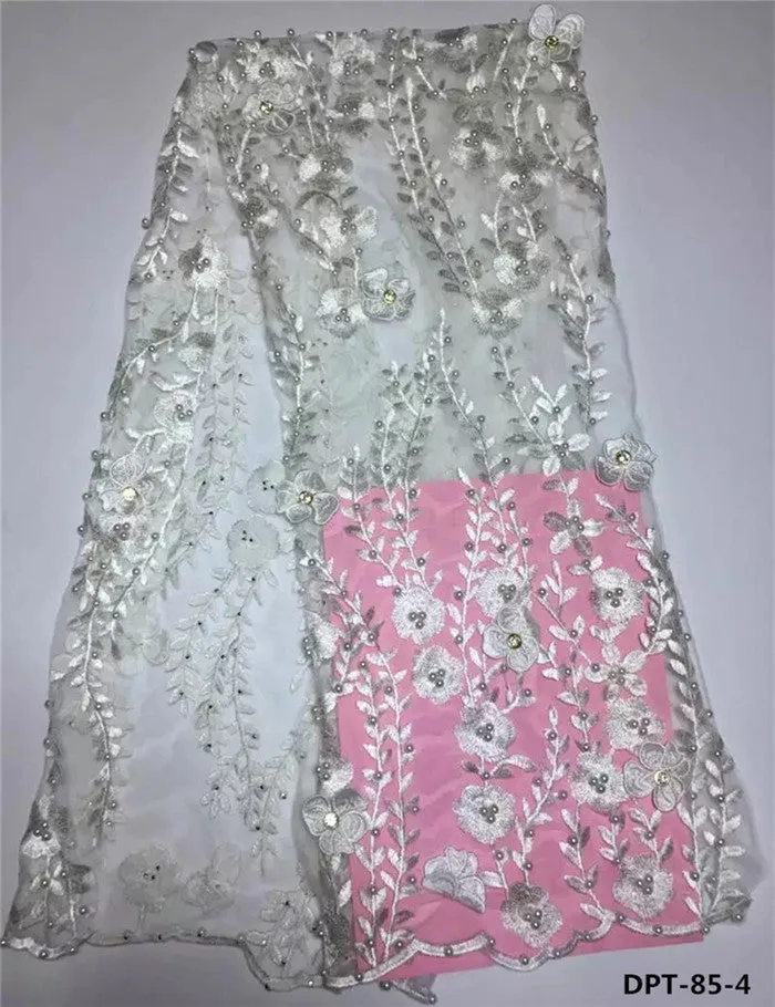 African tulle lace tissue sequins lace fabric nigerian embroidery