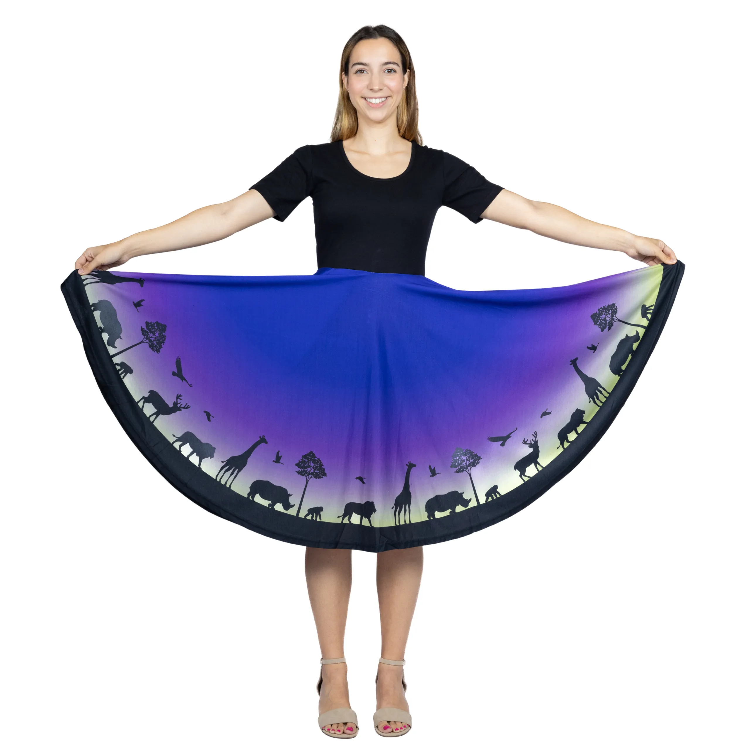 Animal Silhouette Full Twirl Dress