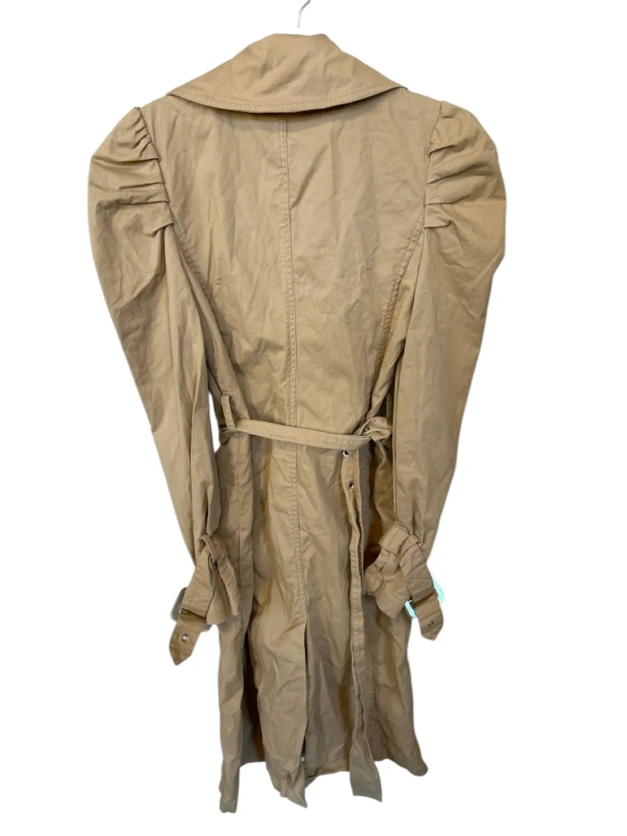 Avec Les Filles Size XS Khaki Cotton Long Sleeve Belted Buttons Trench Coat