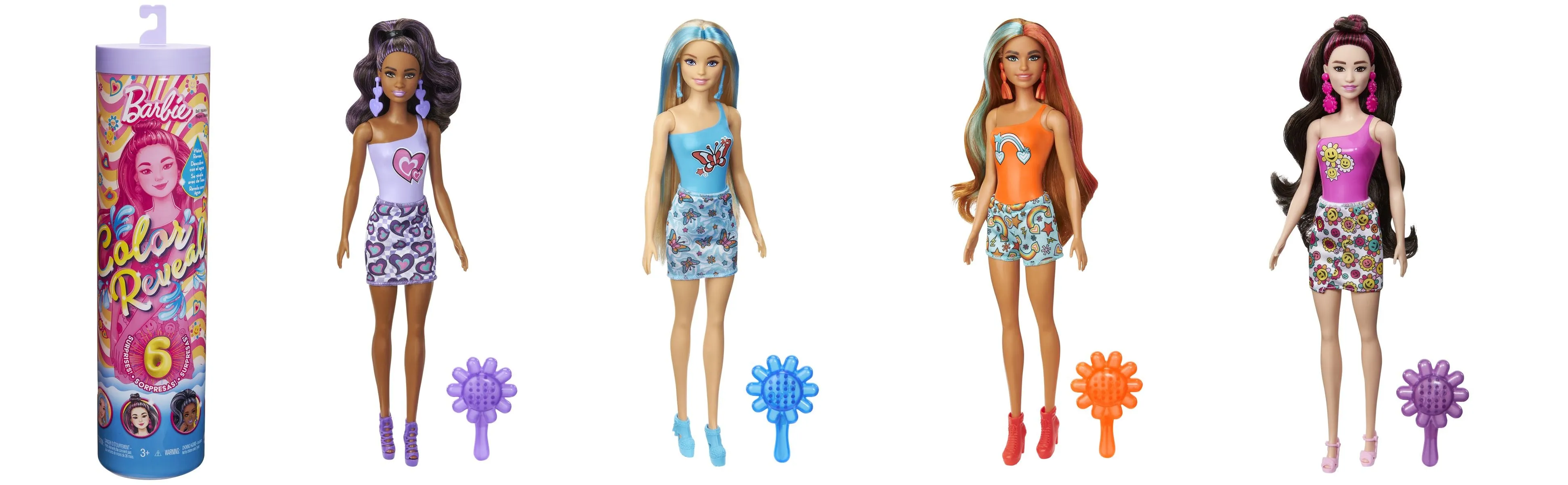 Barbie Colour Reveal Rainbow Groovy Barbie Series Assorted Styles