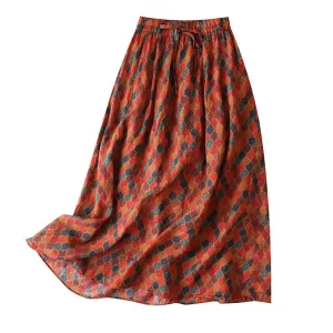 Bohemian Ramie Maxi Skirt