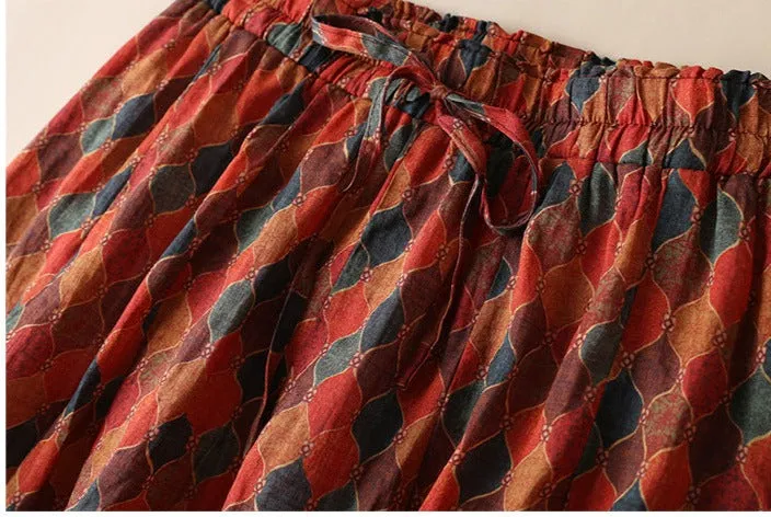 Bohemian Ramie Maxi Skirt
