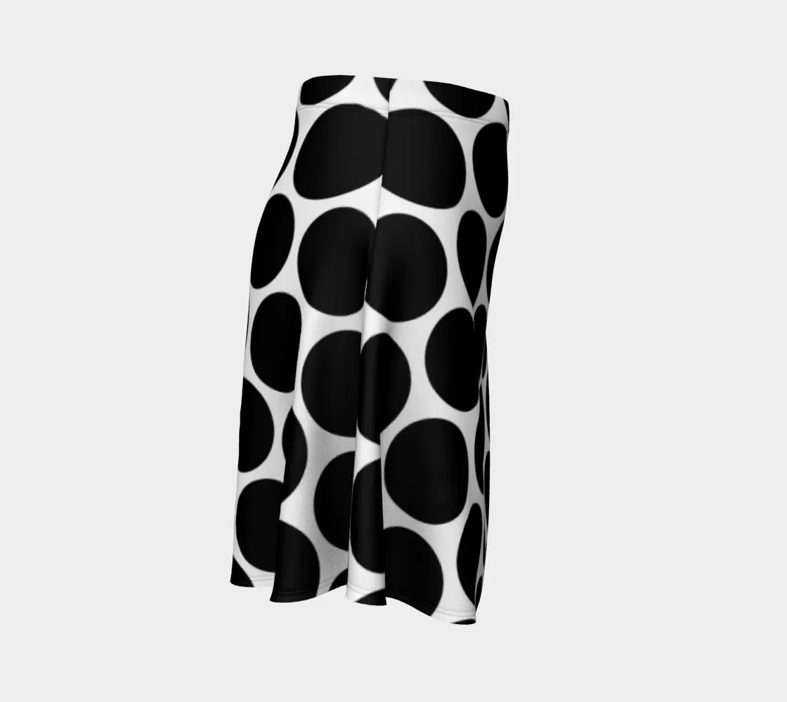 Boldly Dotted Flare Skirt