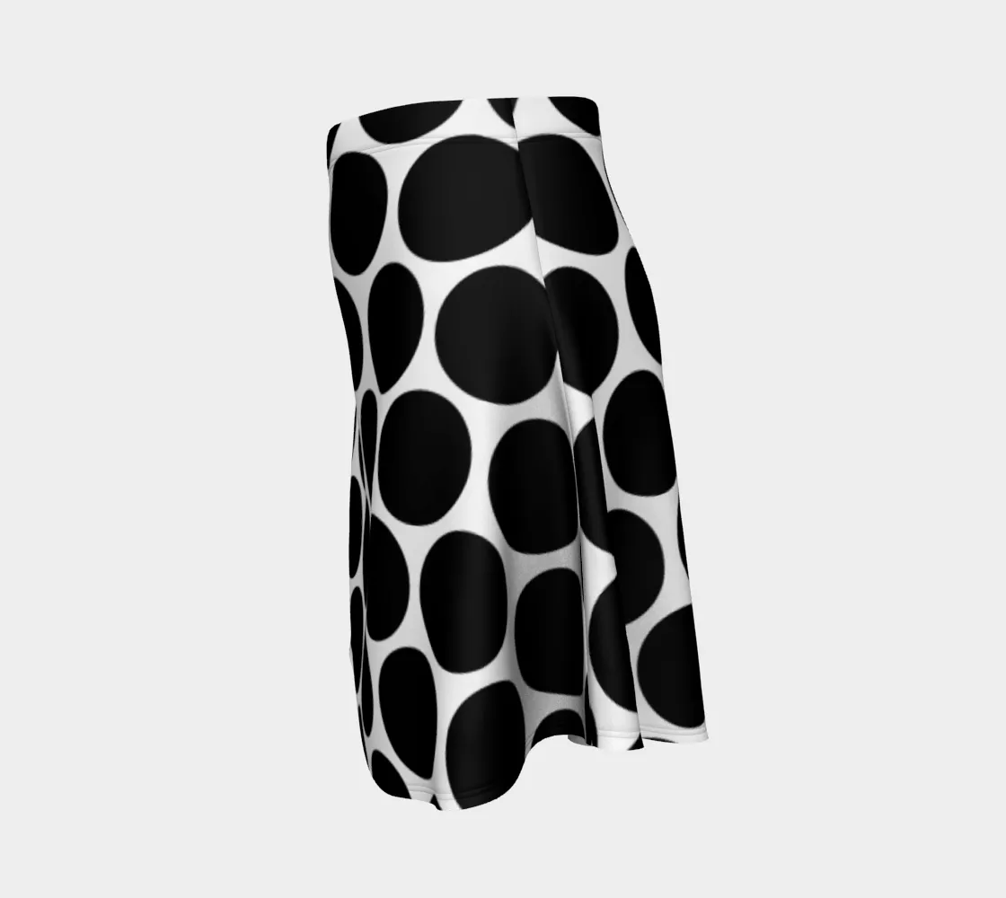 Boldly Dotted Flare Skirt