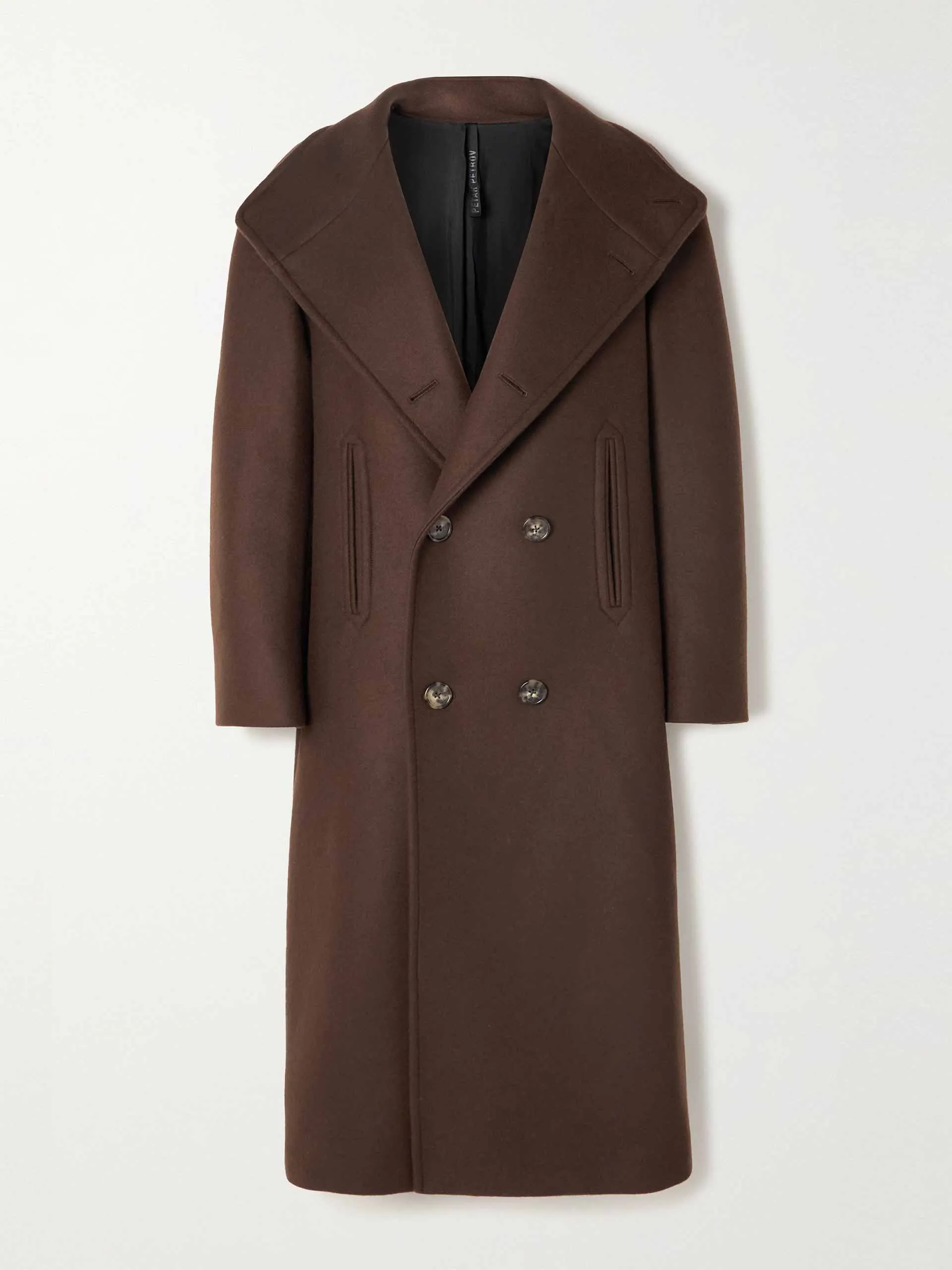 Brown double breasted coat