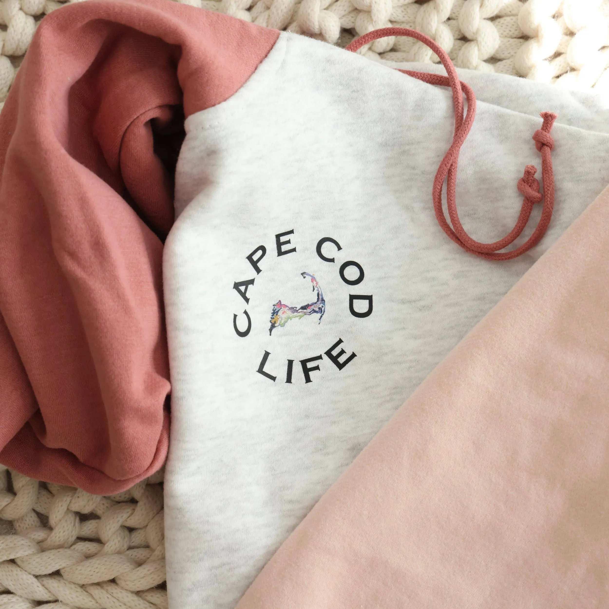 Cape Cod Mid Crop Hoodie Color Block: Medium