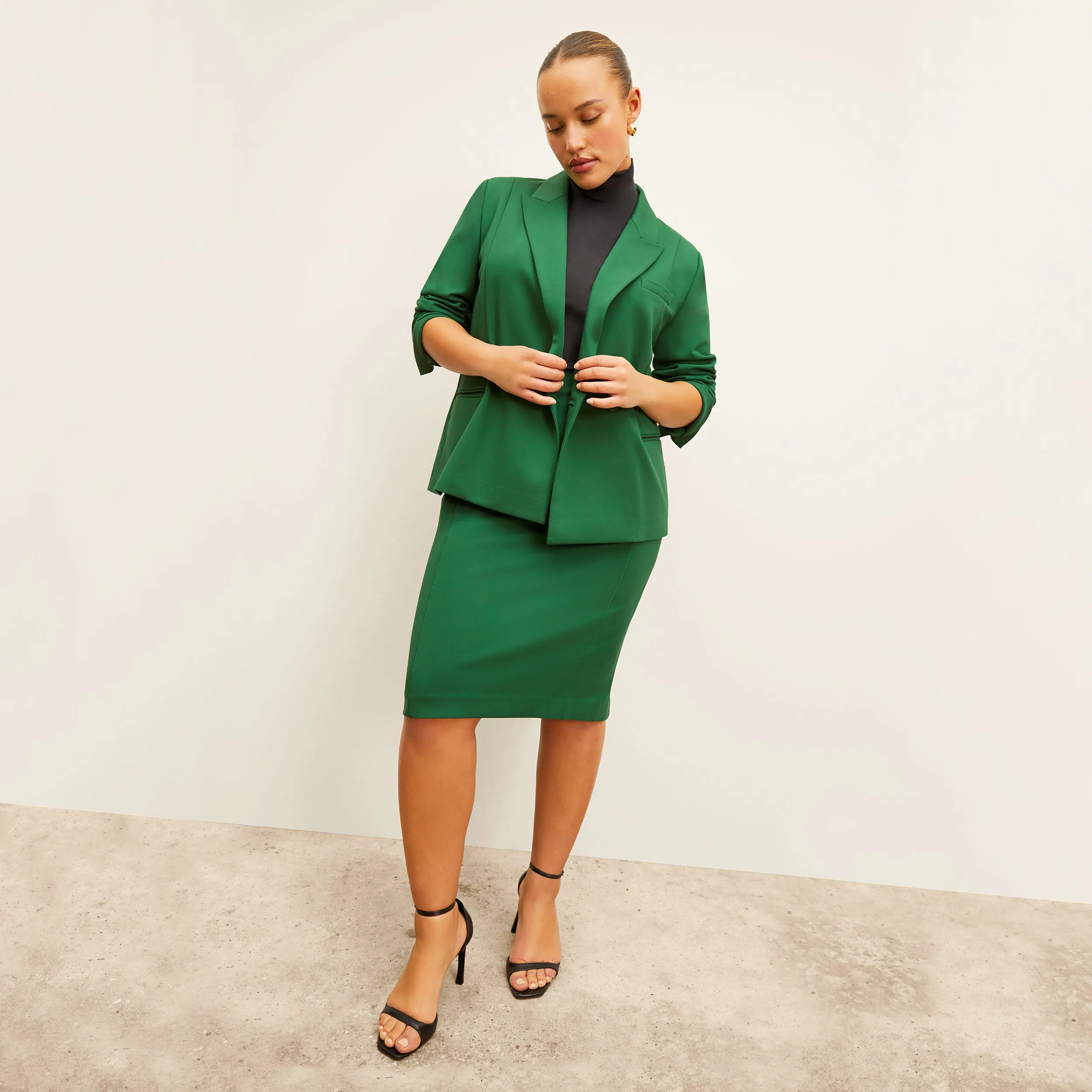 Chantal Skirt - Light Ponte :: Shamrock