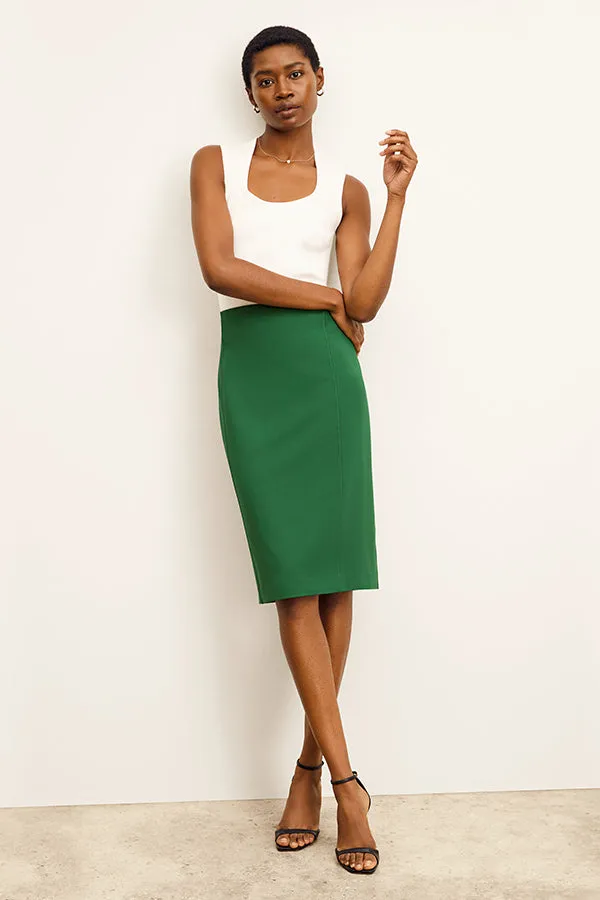 Chantal Skirt - Light Ponte :: Shamrock