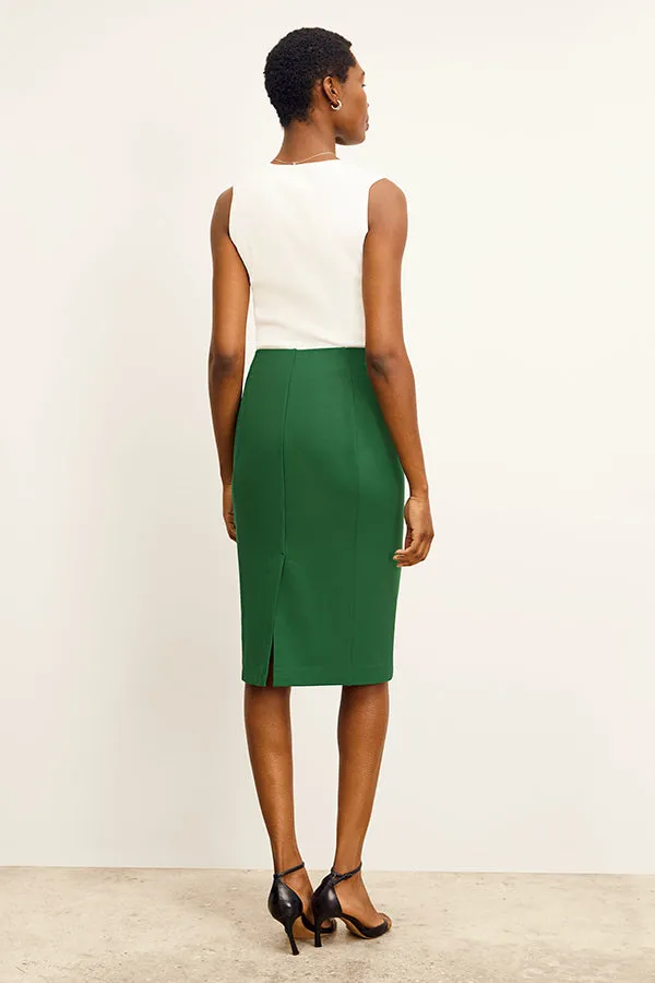 Chantal Skirt - Light Ponte :: Shamrock