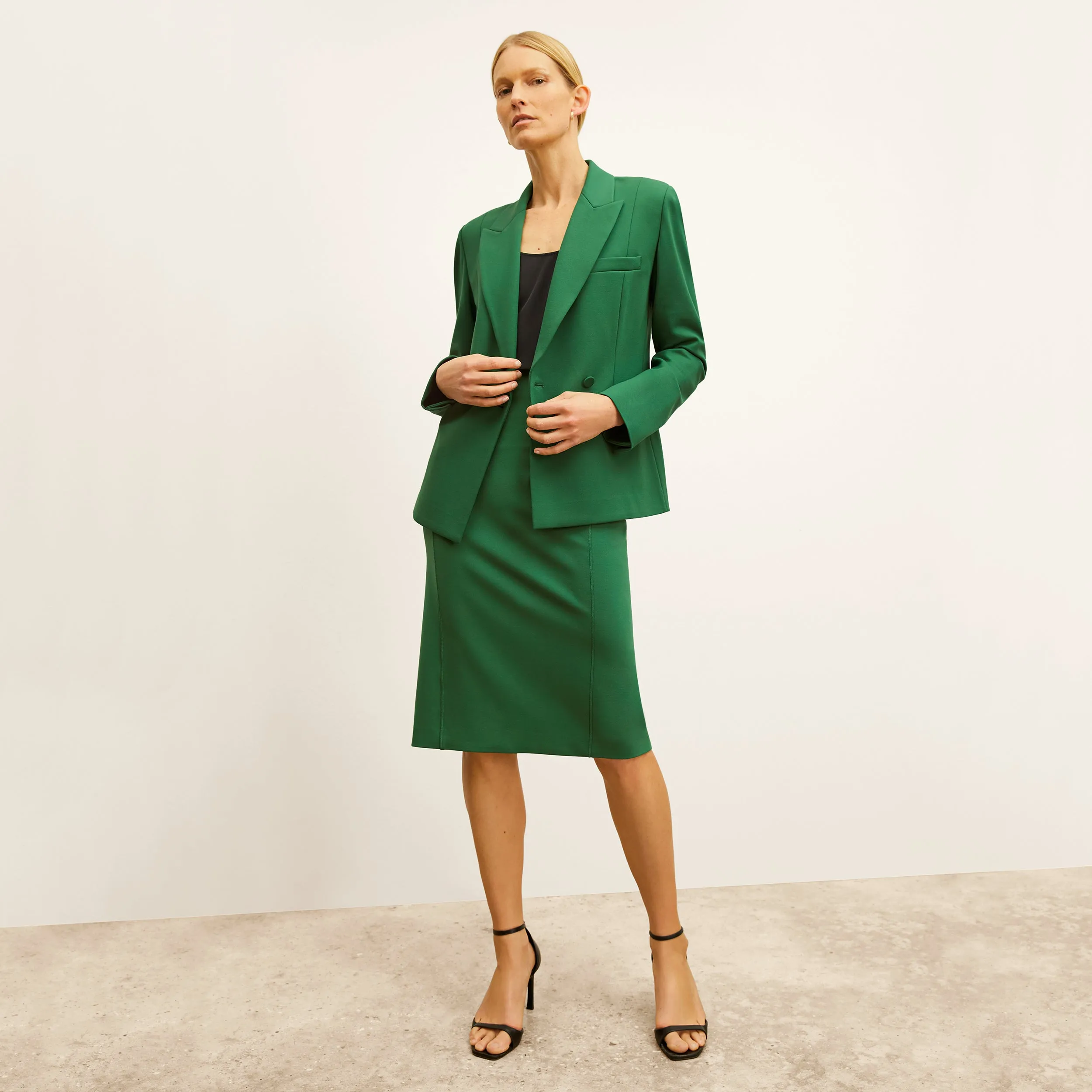 Chantal Skirt - Light Ponte :: Shamrock