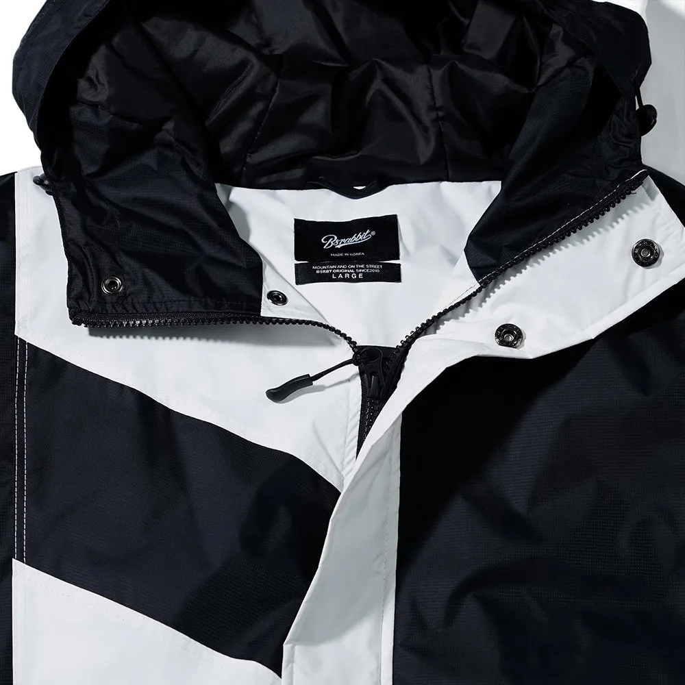 CHAOTIC INCISION HOODED JACKET WHITE