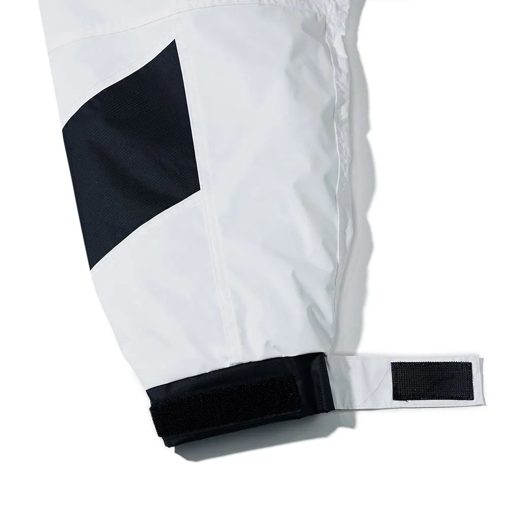 CHAOTIC INCISION HOODED JACKET WHITE