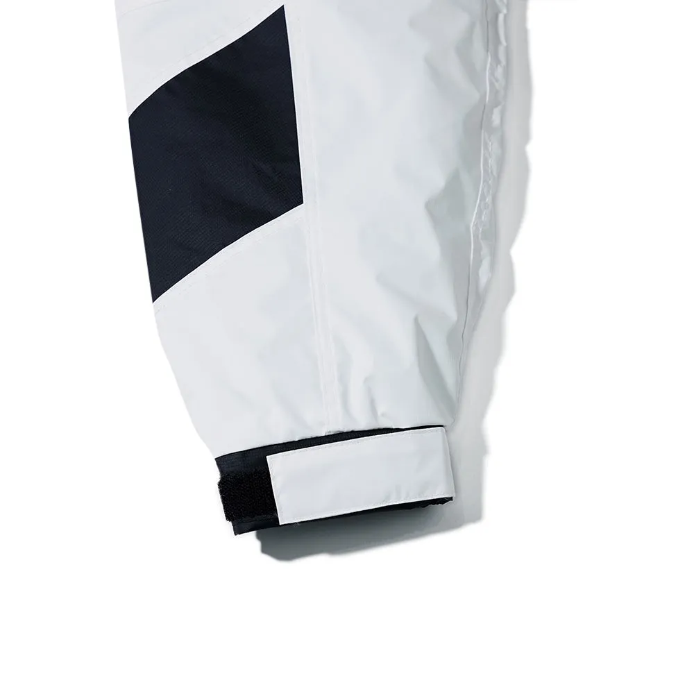 CHAOTIC INCISION HOODED JACKET WHITE