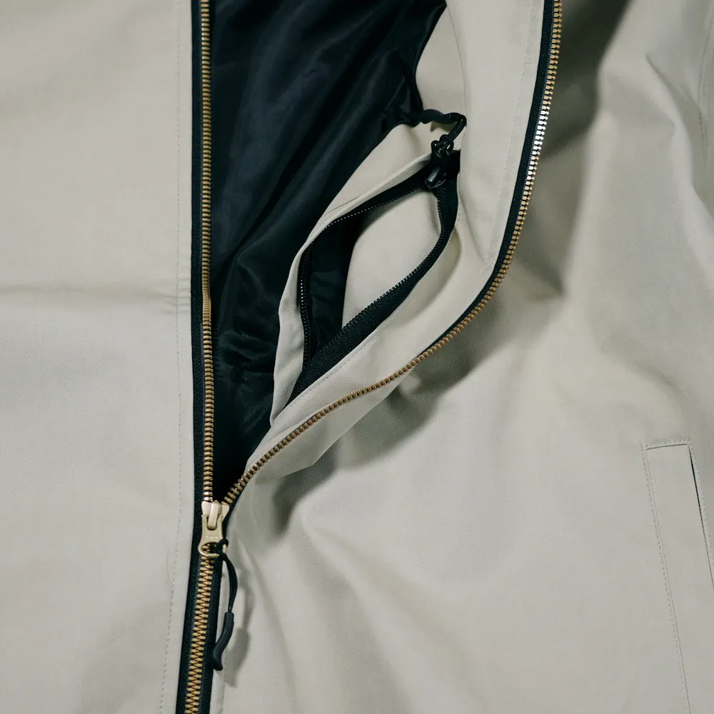 CL COLLAR NECK JACKET KHAKI BEIGE