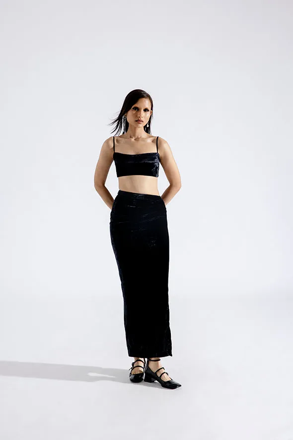 Clara Silk Velvet Skirt