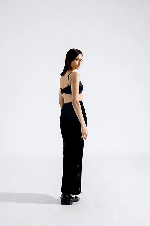 Clara Silk Velvet Skirt