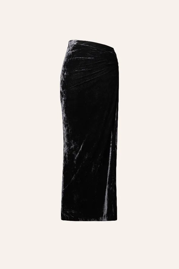 Clara Silk Velvet Skirt