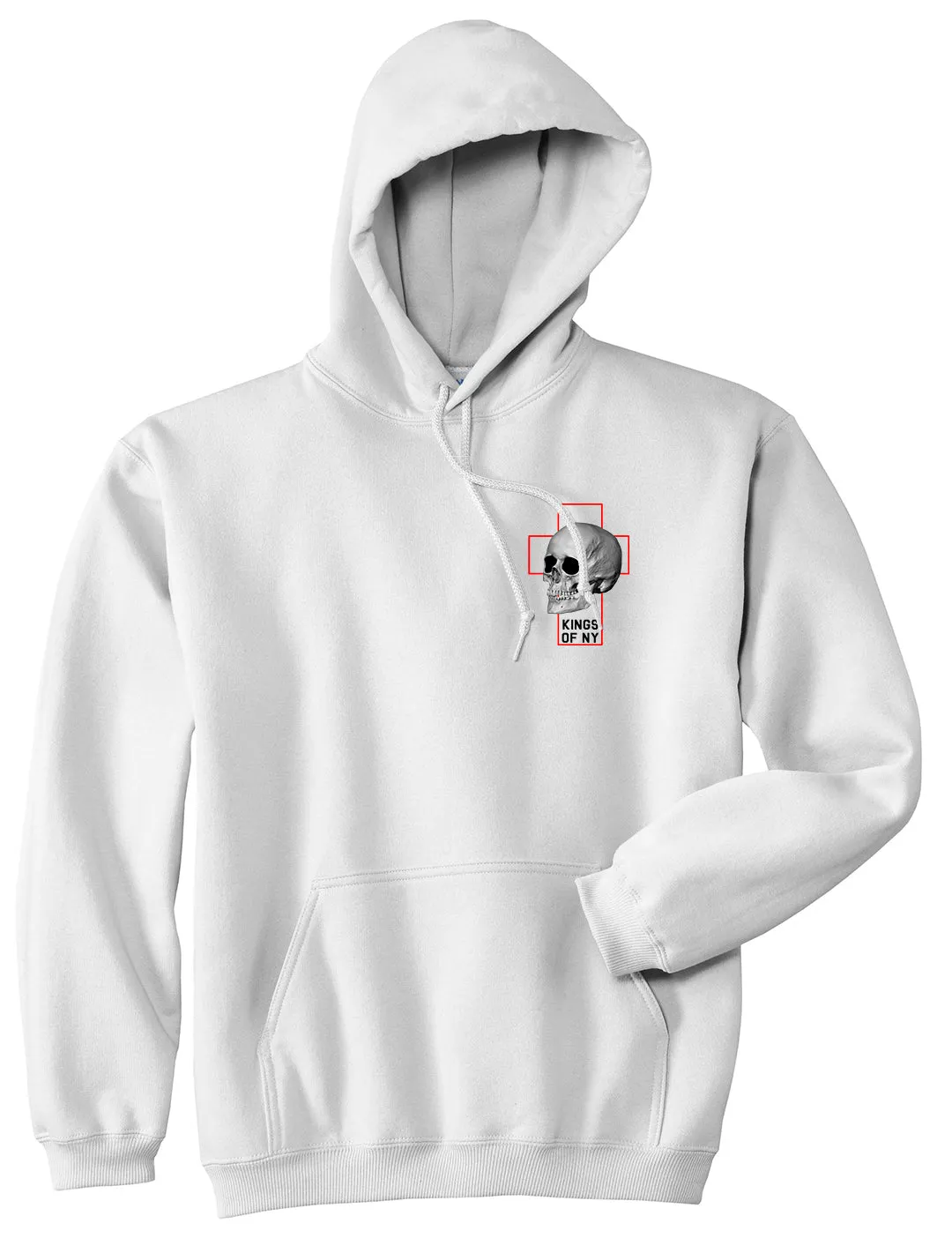 Cross And Skull Chest Mens Pullover Hoodie