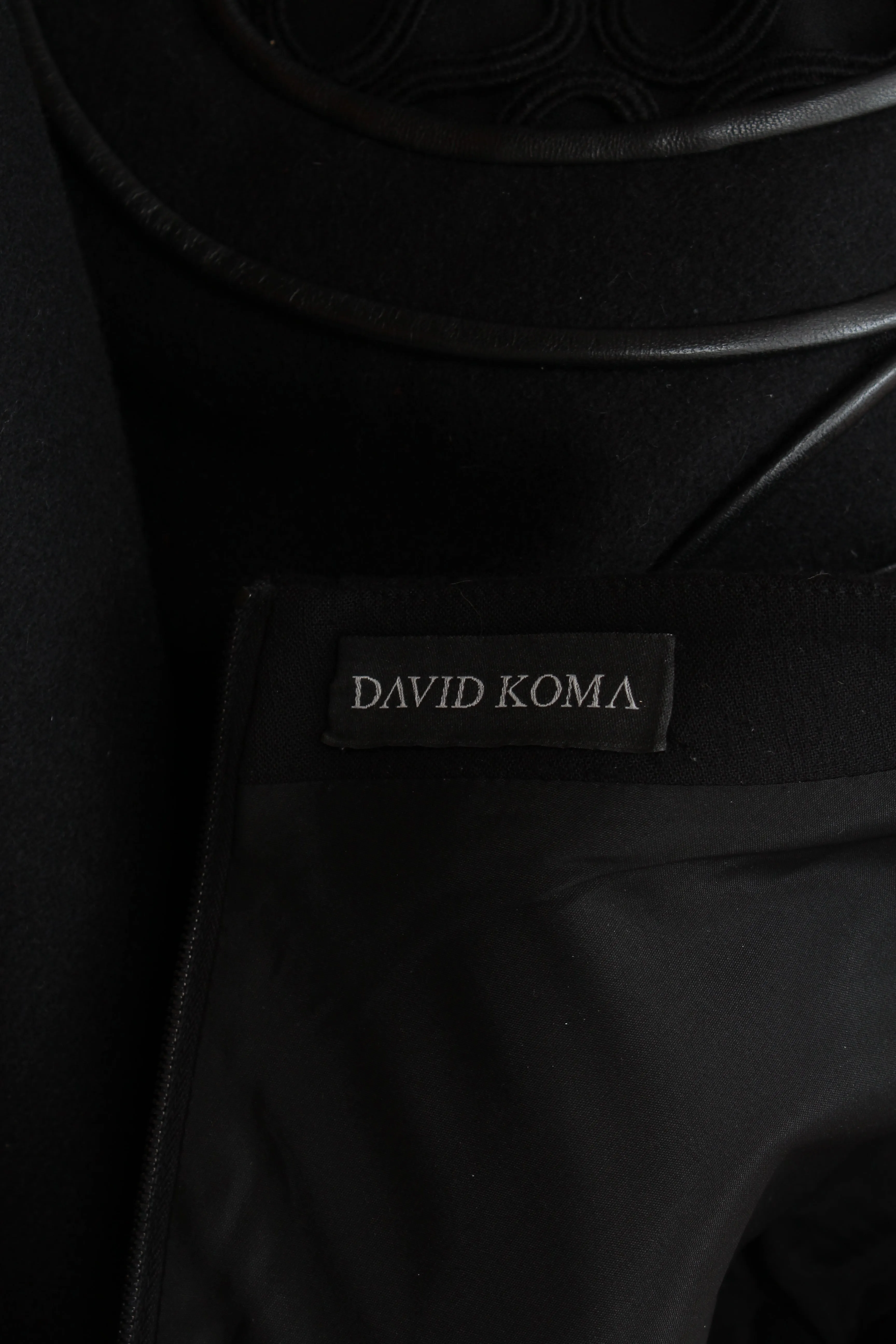 David Koma Leather-Trimmed Mini Skirt