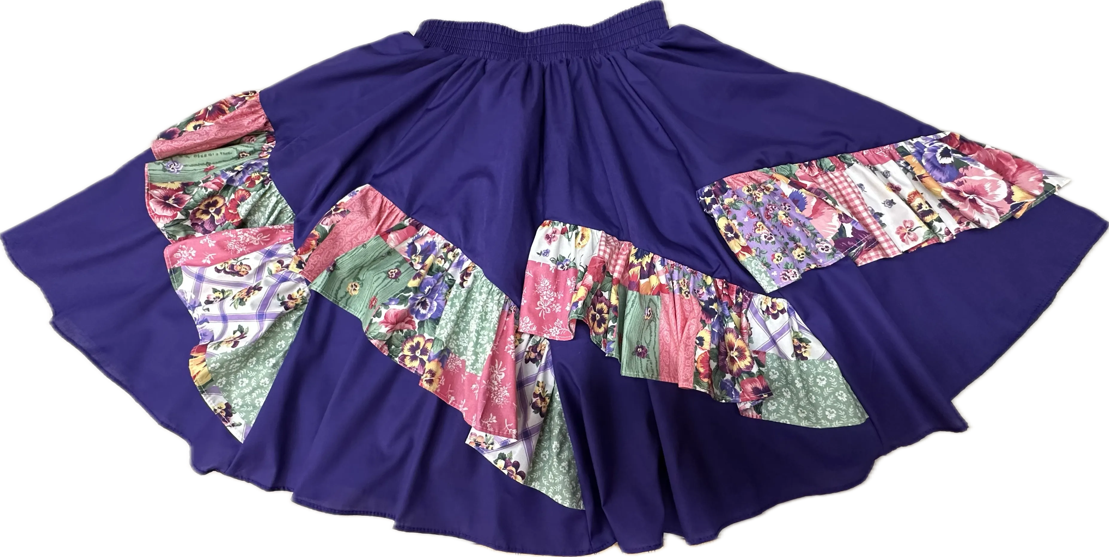Diagonal Pinwheel Square Dance Skirt