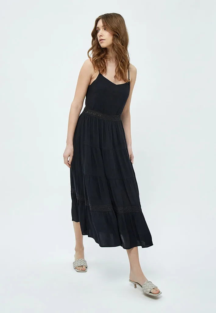 Diana Strap Maxi Dress - Black