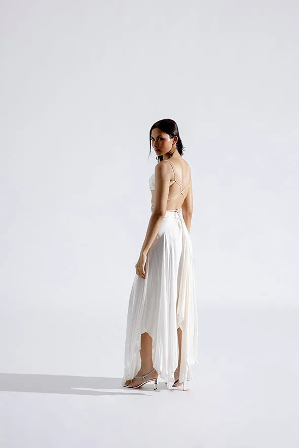 Dove draped skirt