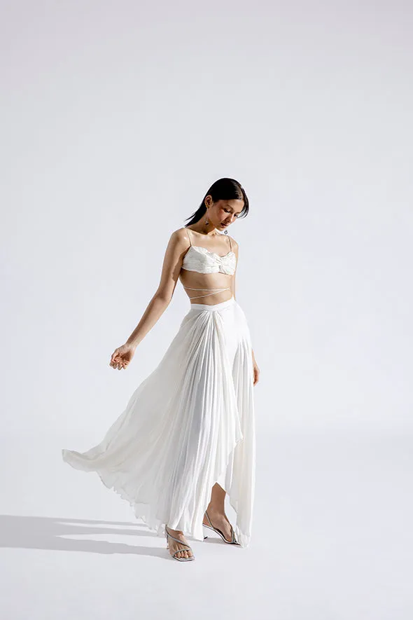 Dove draped skirt