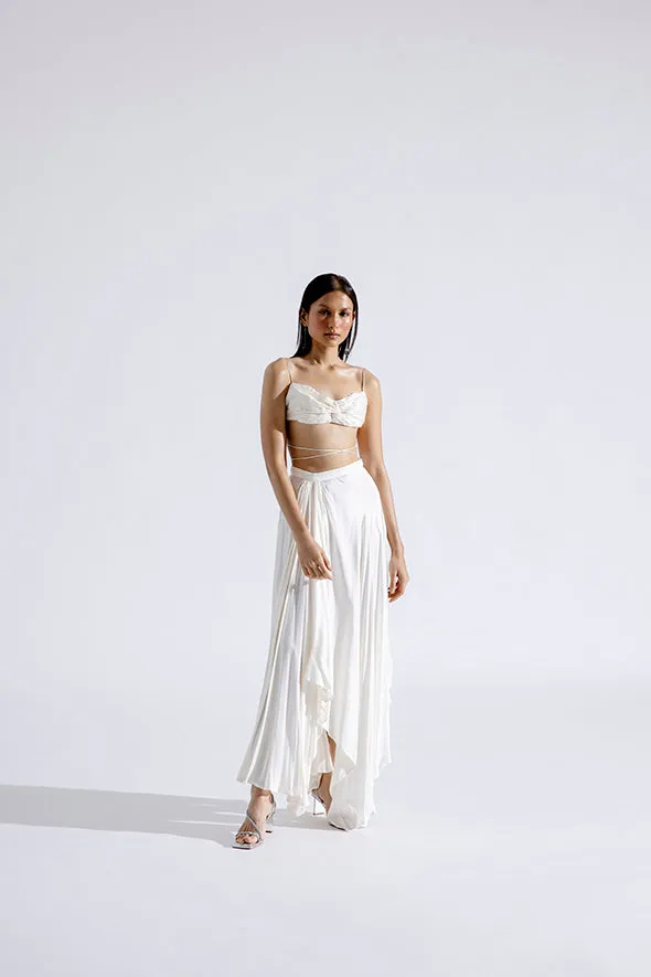 Dove draped skirt