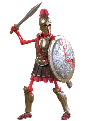 Epic H.A.C.K.S. Action Figure: Spartan Warrior Skeleton - WHOLESALE