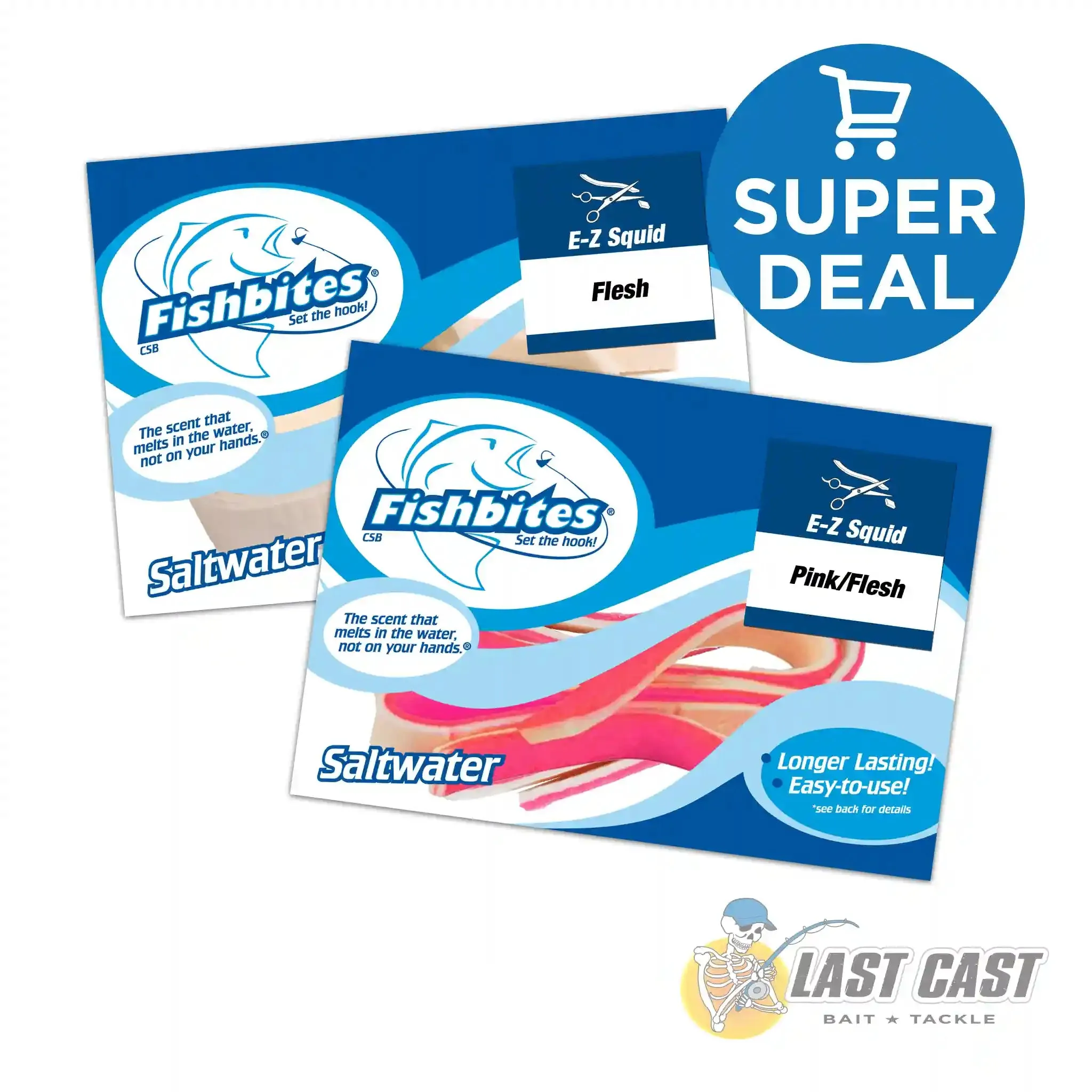 FISHBITES - E-Z SQUID LONGER LASTING ARTIFICIAL BAIT