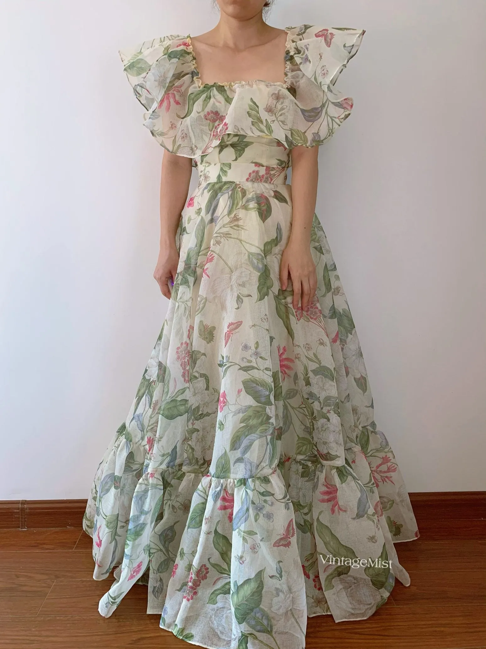 Floral Botanical Fairy Corset Dress