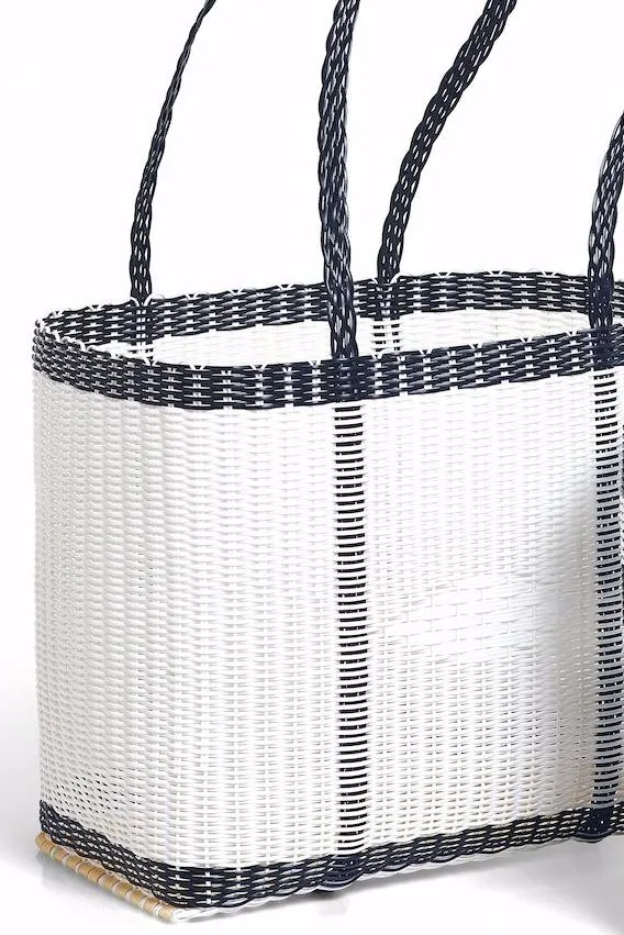 Handmade Eco Friendly Tote Bags BLK/WT