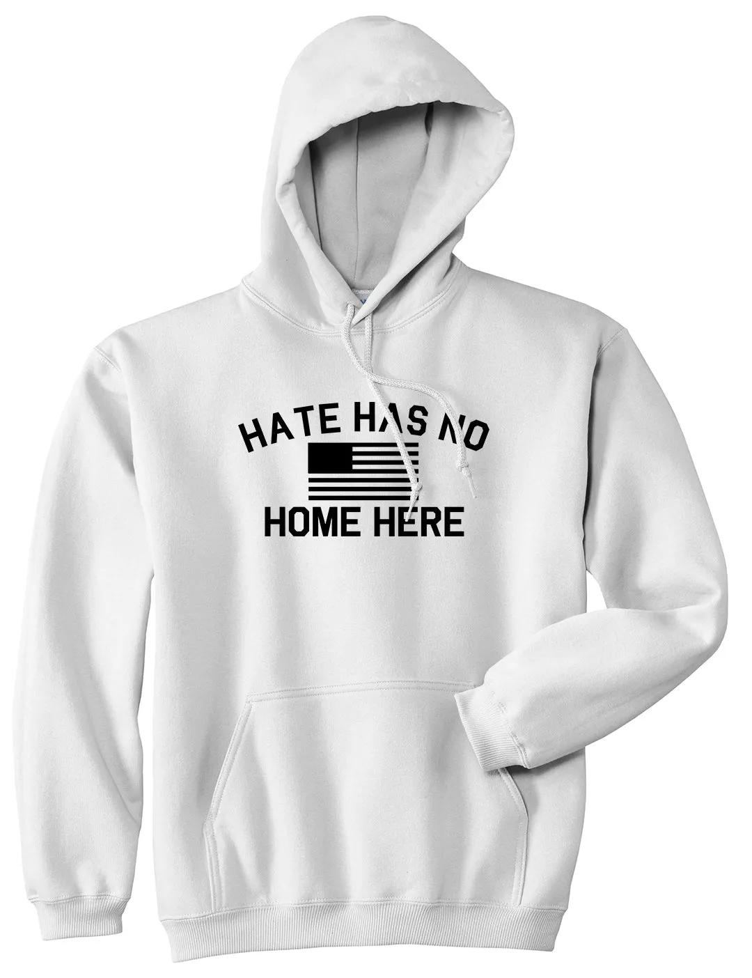 Hate Has No Home Here America Flag Mens Pullover Hoodie