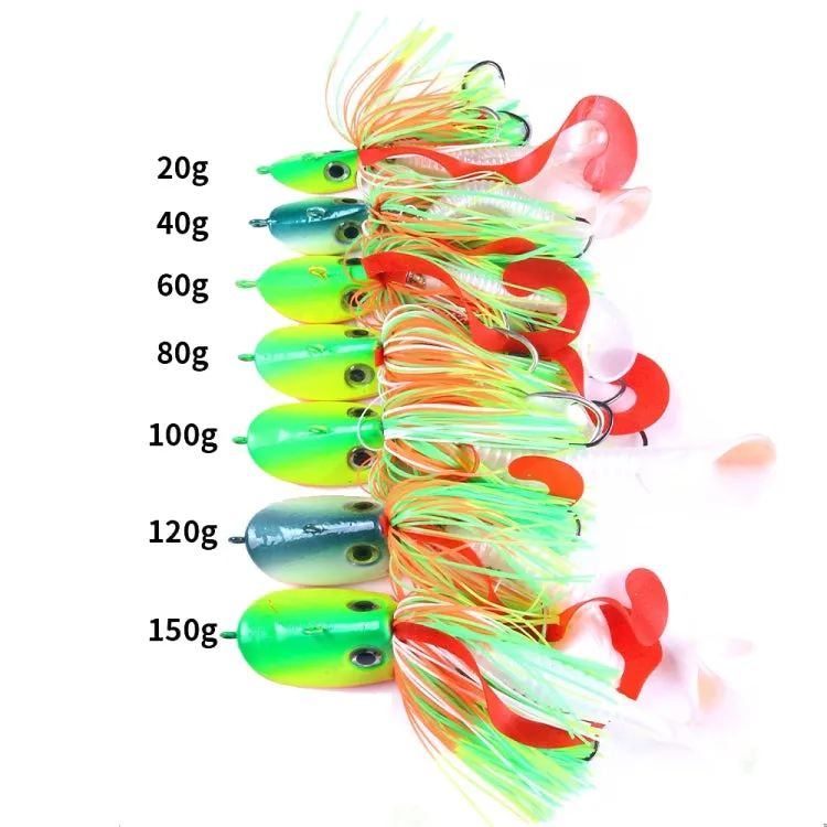 HENGJIA JIG Fish Head Beard Lead Hook, Specification: 40G(No. 4)