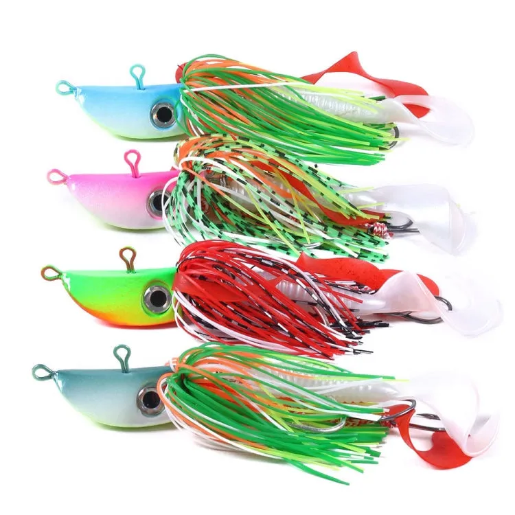 HENGJIA JIG Fish Head Beard Lead Hook, Specification: 60G(No. 1)