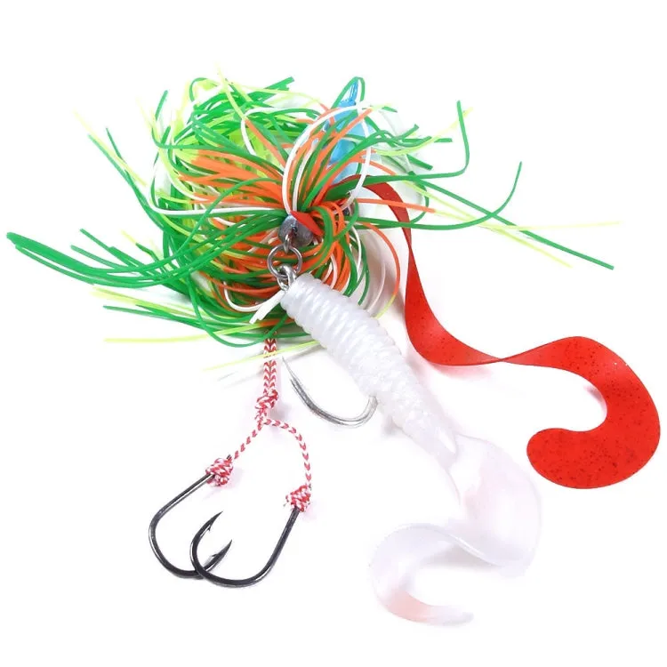 HENGJIA JIG Fish Head Beard Lead Hook, Specification: 60G(No. 1)